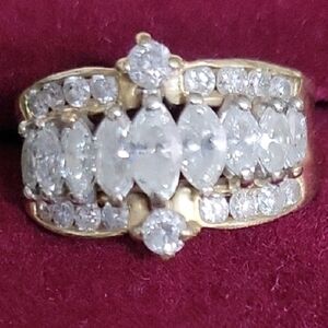 14KT Yellow Gold Wedding Ring with Diamonds